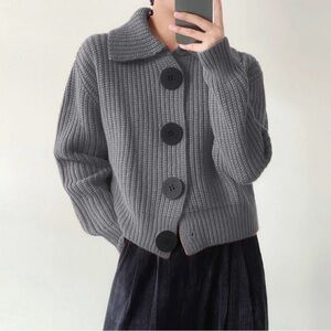 Amelia Gray Button-Up Women's Sweater